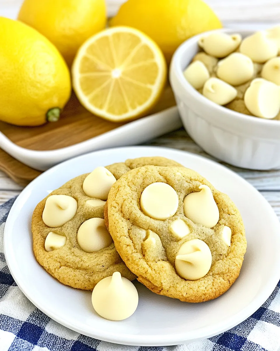 Homemade Lemon White Chocolate Chip Cookies photo