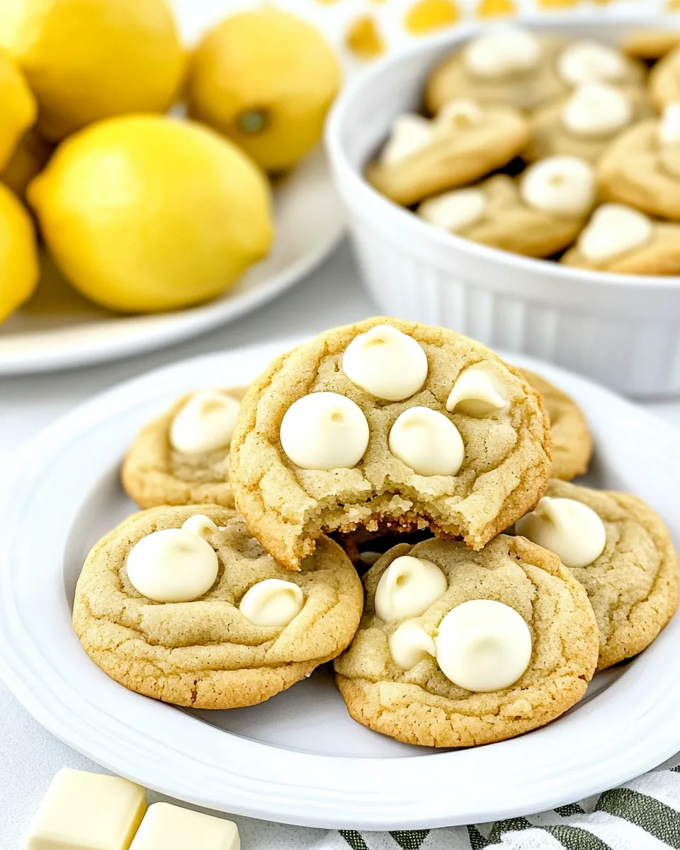 Delicious Lemon White Chocolate Chip Cookies shot