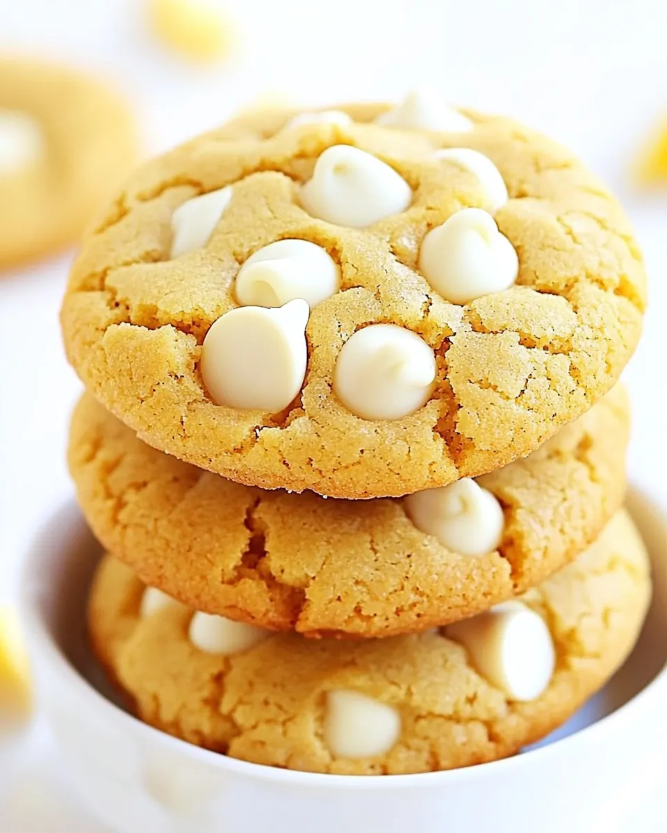 Classic Lemon White Chocolate Chip Cookies Recipe image
