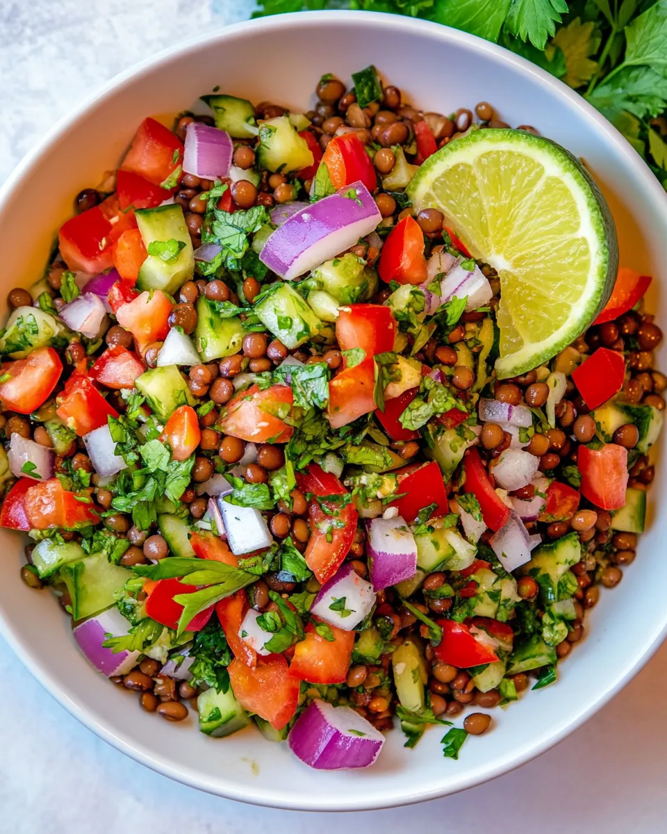 Easy Lentil Tabbouleh recipe photo