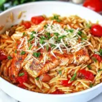 Homemade Light Italian One Pot Salmon & Orzo Recipe photo