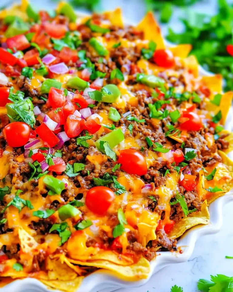 Homemade Loaded Beef Skillet Nachos photo