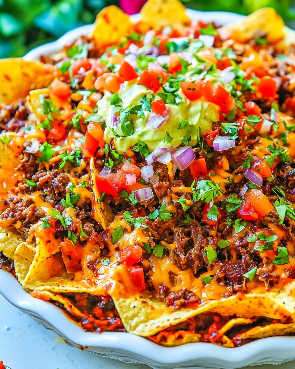 Easy Loaded Beef Skillet Nachos recipe photo