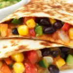 Homemade Loaded Black Bean Quesadilla with Veggies photo