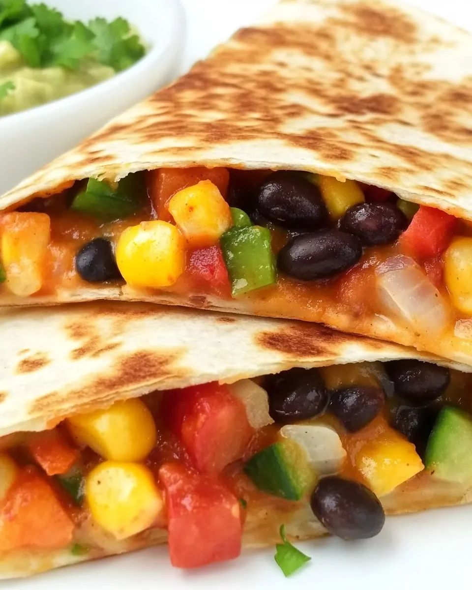 Homemade Loaded Black Bean Quesadilla with Veggies photo