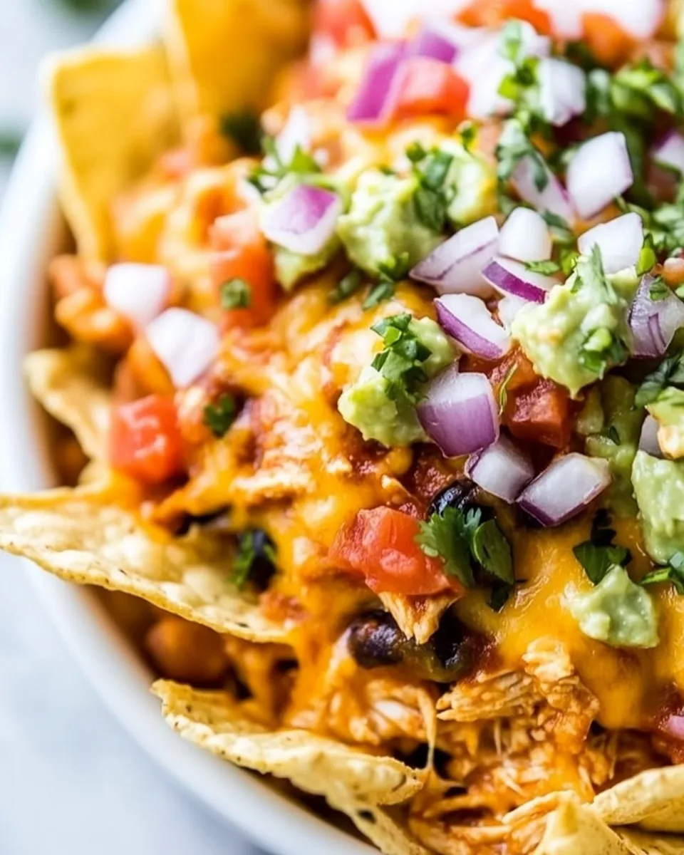 Delicious Loaded Chicken Enchilada Nachos image