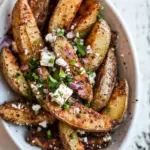 Homemade Loaded Greek Potato Wedges recipe photo