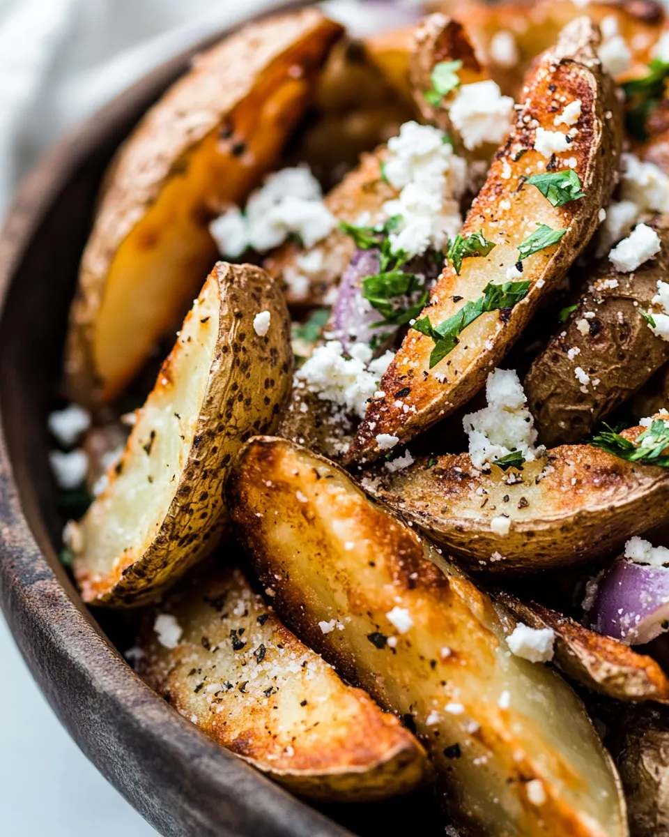 Tasty Loaded Greek Potato Wedges image