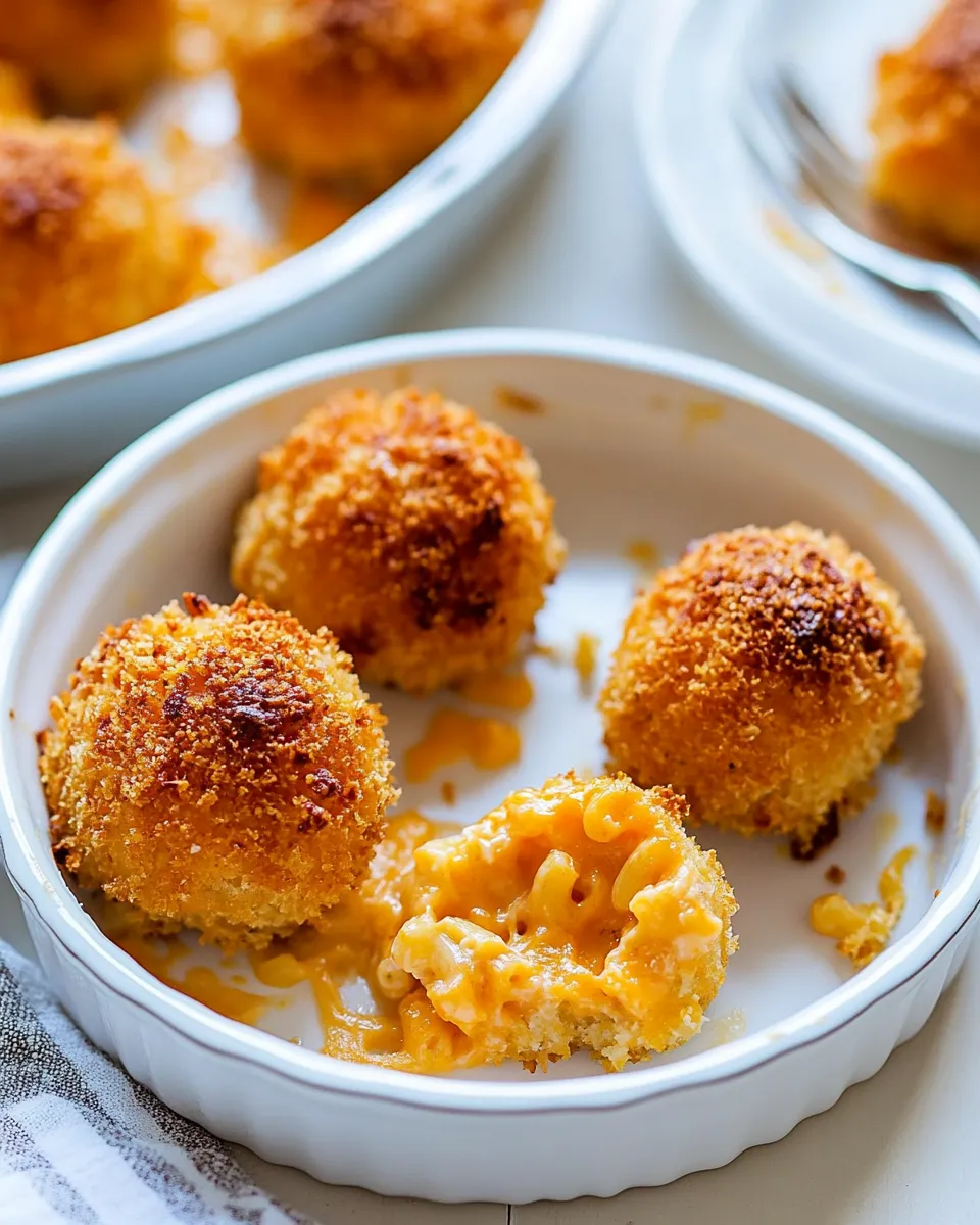 Homemade Macaroni and Cheese Baked Cheese Balls recipe photo