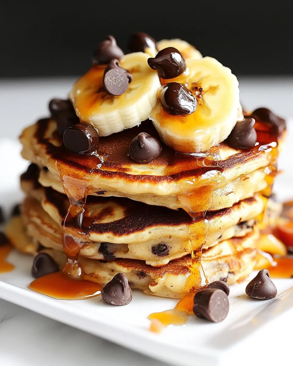 Easy Malted Chocolate Chip Banana Pancakes recipe photo