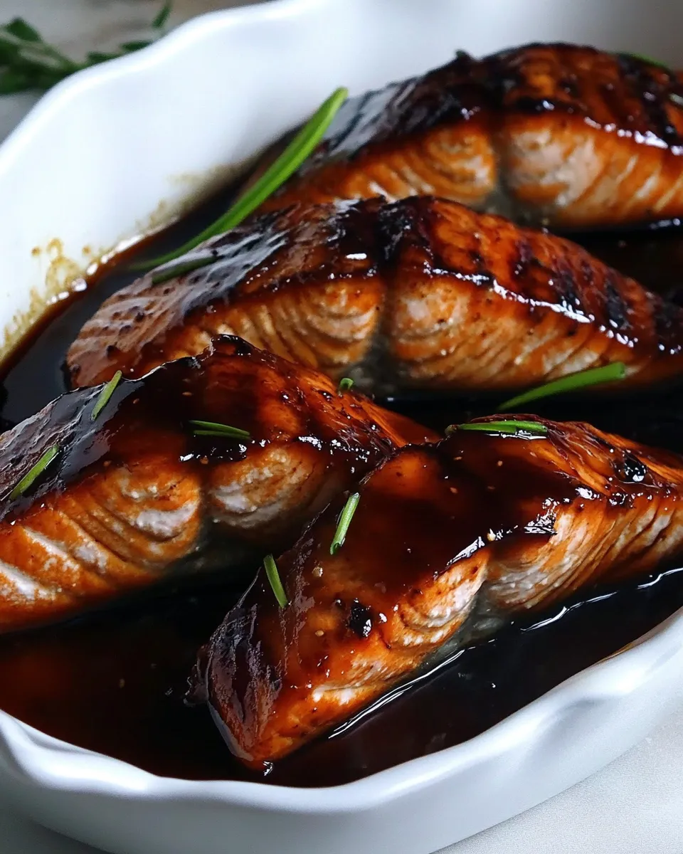 Delicious Maple Soy Glazed Salmon shot
