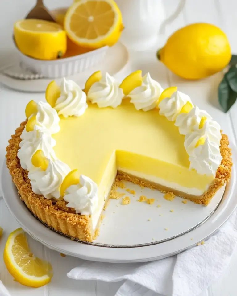 Homemade Marie Callenders Lemon Cream Cheese Pie photo