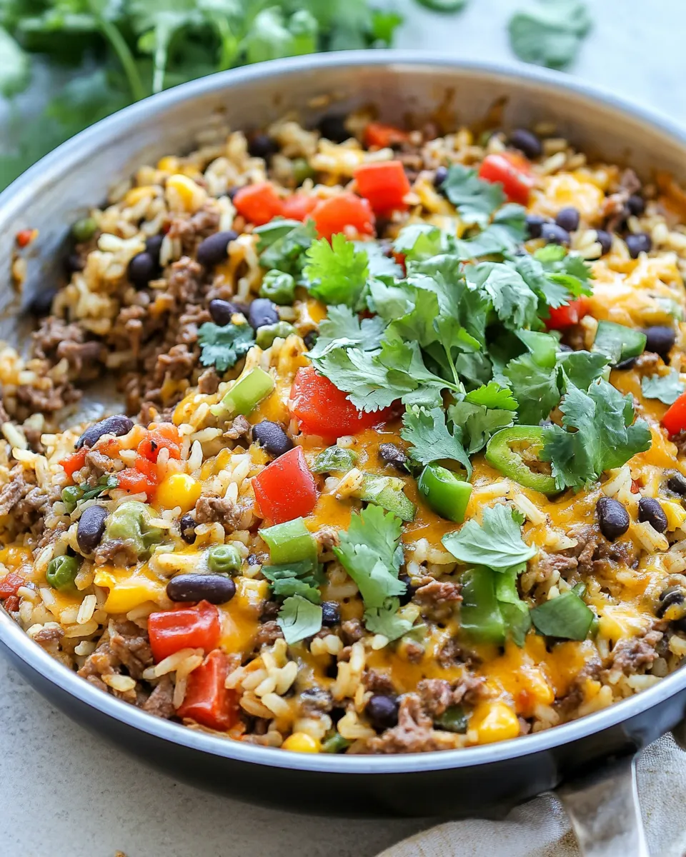Homemade Mexican Beef and Rice Skillet photo