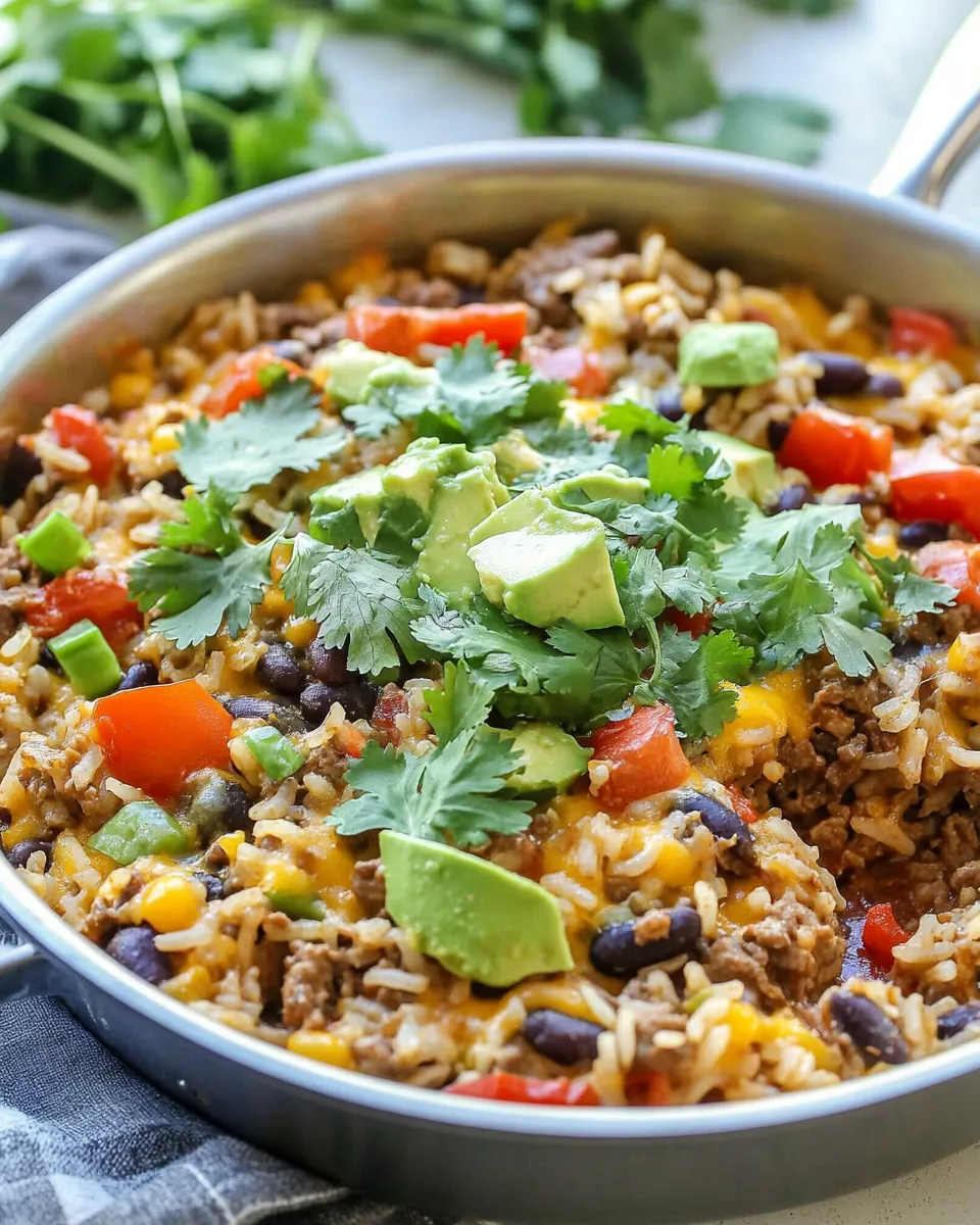 Classic Mexican Beef and Rice Skillet image