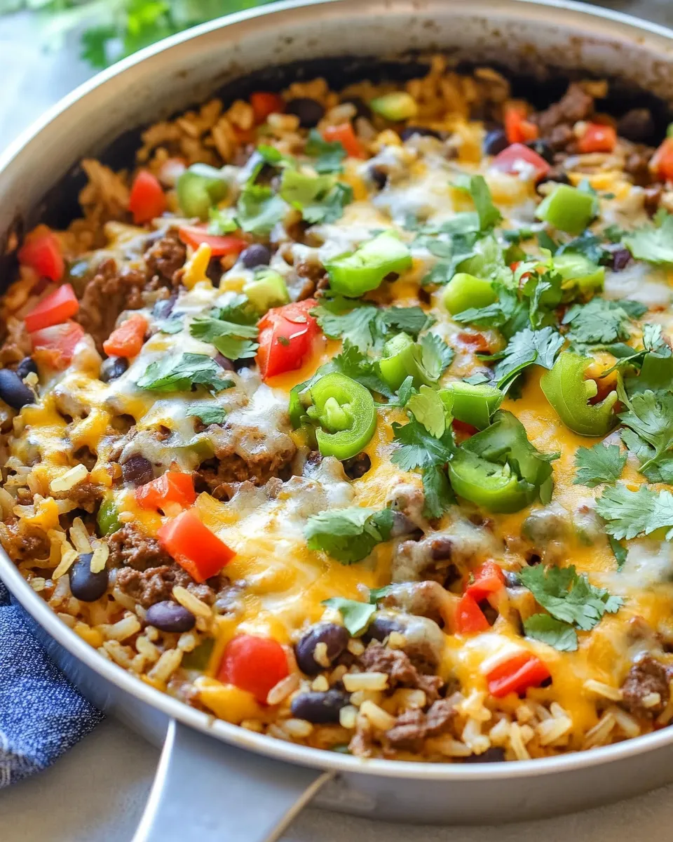 Easy Mexican Beef and Rice Skillet recipe photo