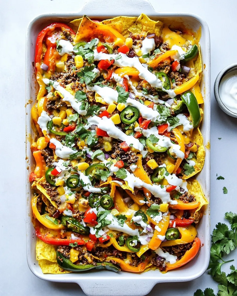 Homemade Mexican Mini Bell Pepper Nachos photo