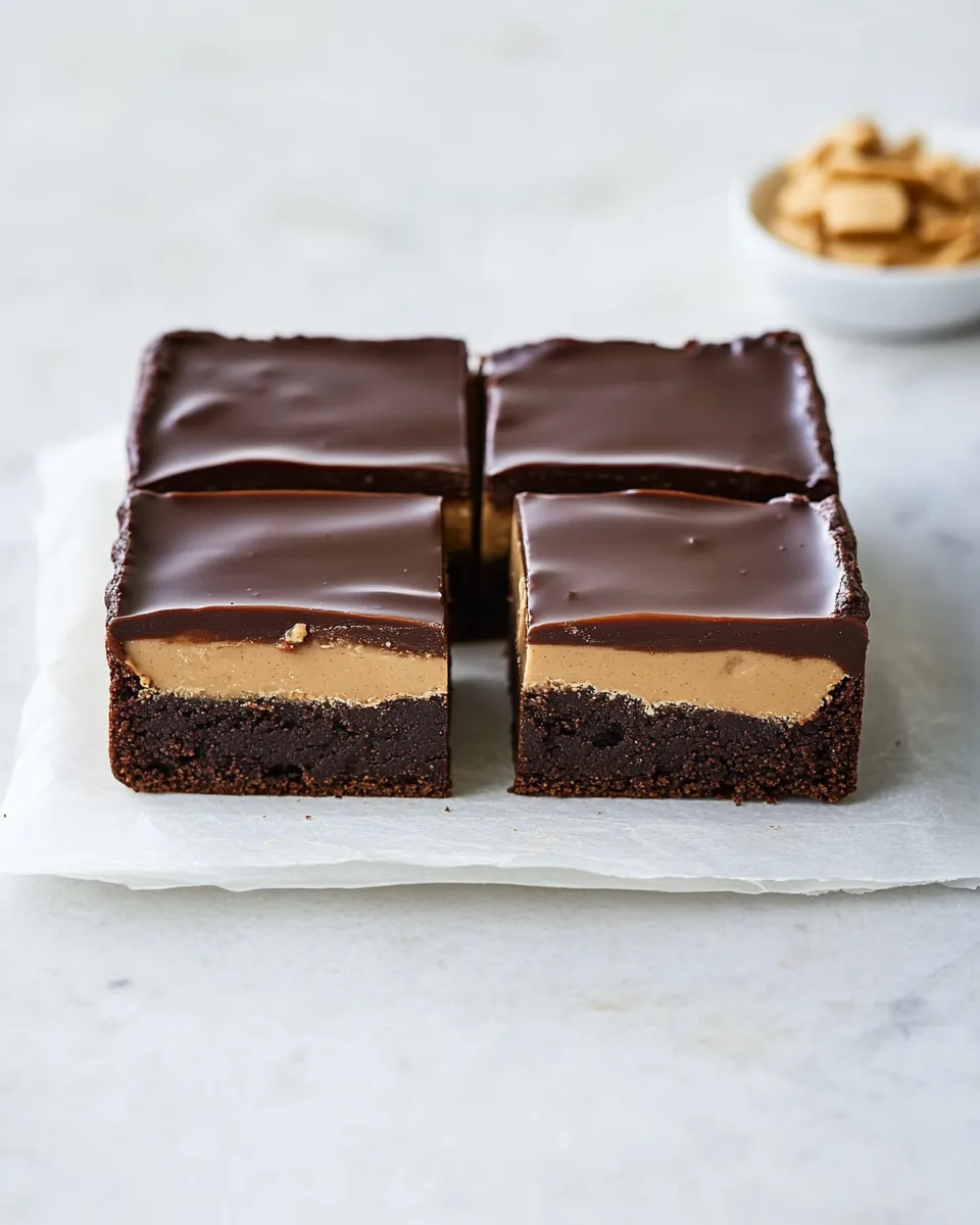 Classic Milk Chocolate & Peanut Butter Ganache Brownies image