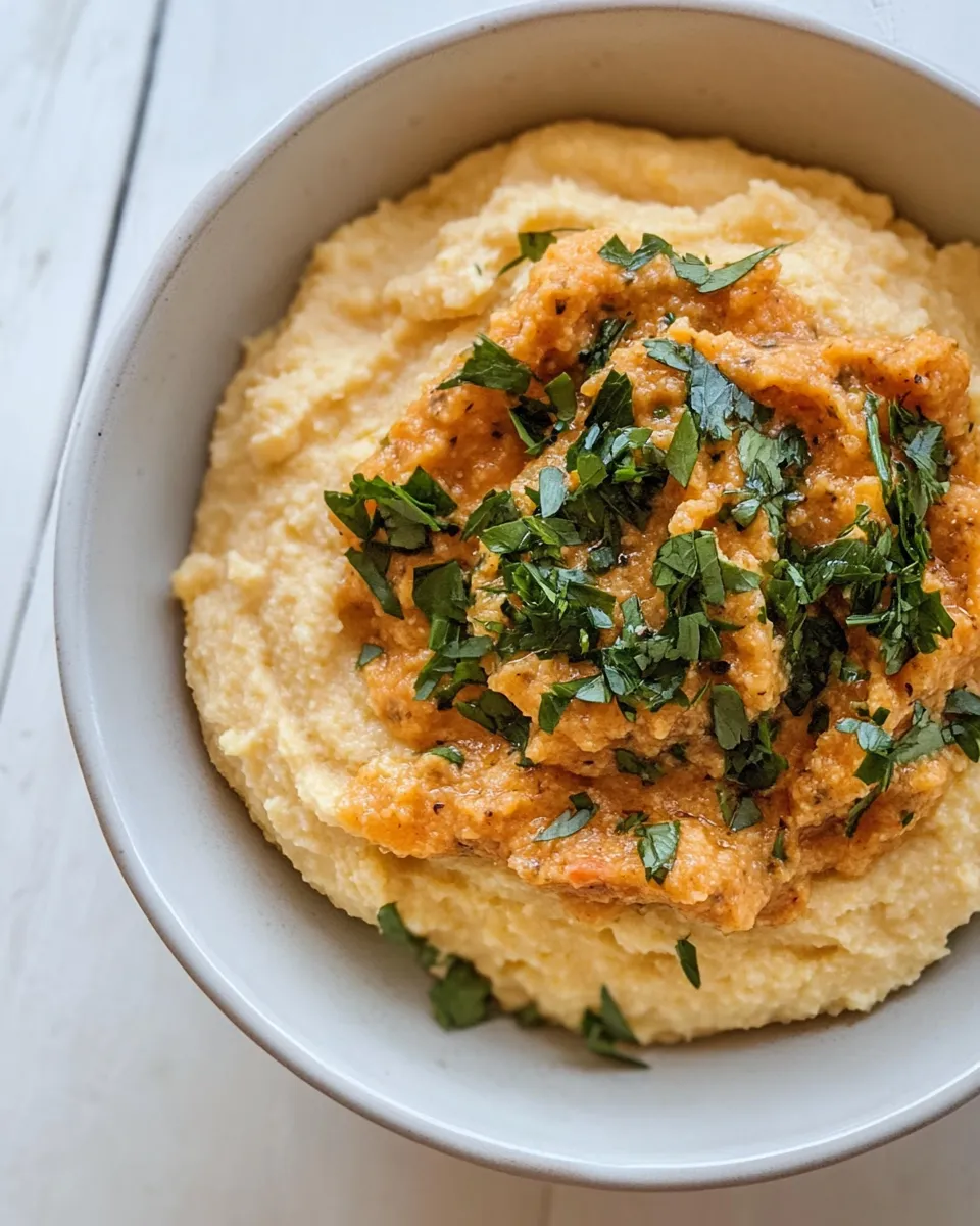 Delicious Millet Polenta with Romesco dish photo