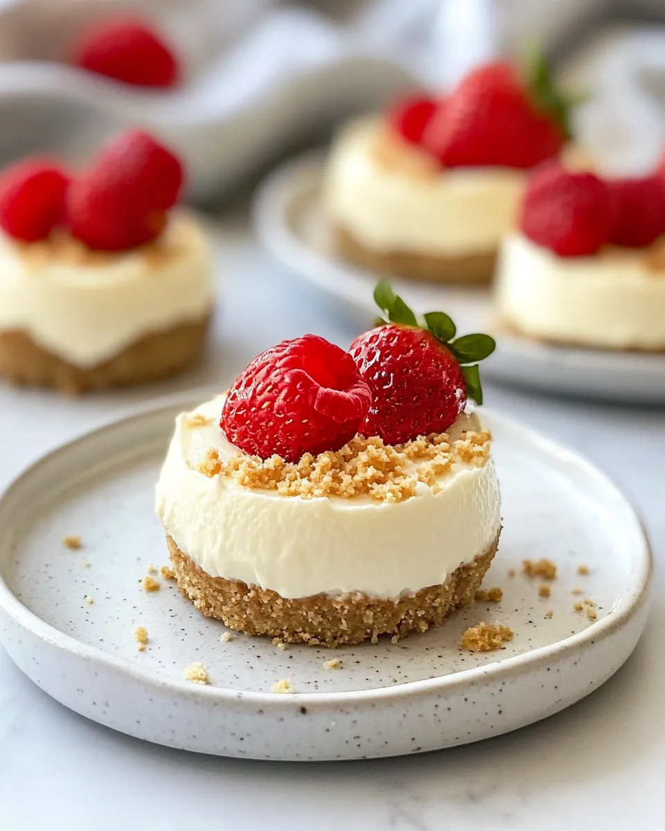Easy Mini Cheesecake Recipe shot