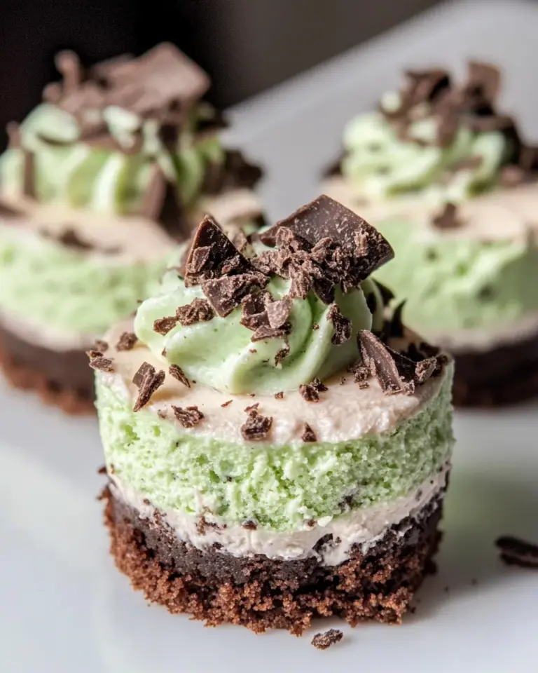 Homemade Mini Mint Cheesecake photo
