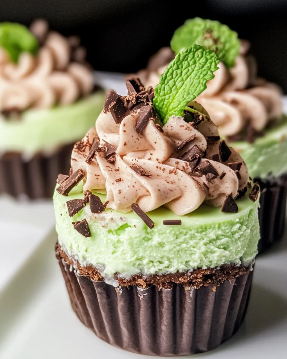 Easy Mini Mint Cheesecake recipe photo