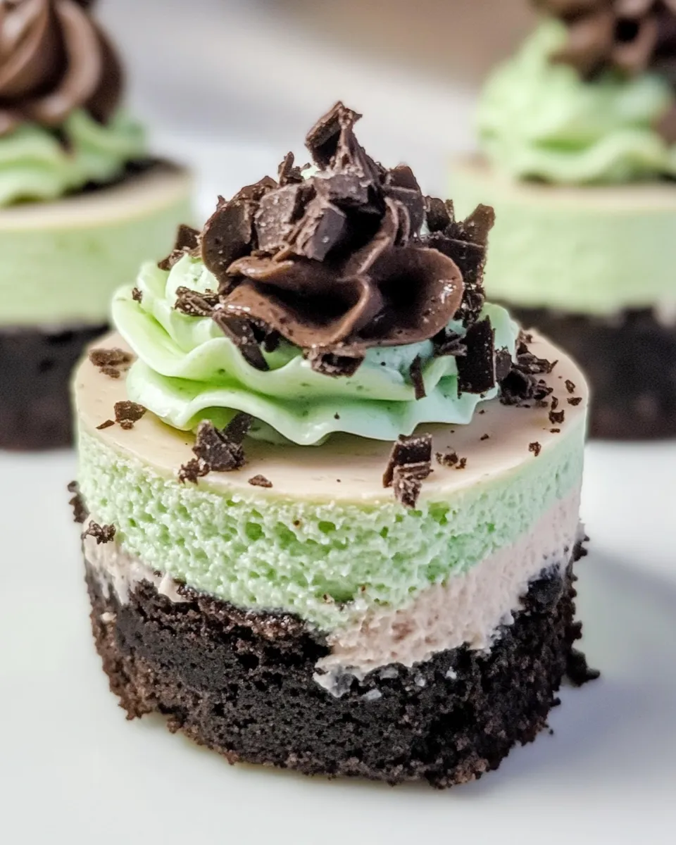 Delicious Mini Mint Cheesecake shot