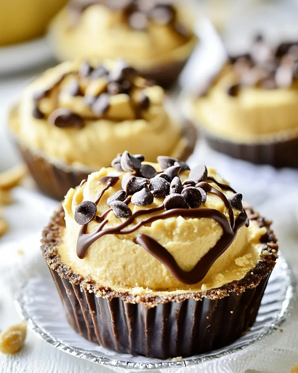 Classic Mini No Bake Chocolate Peanut Butter Cheesecakes image