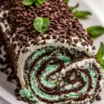 Homemade Mint Chip Cake Roll photo