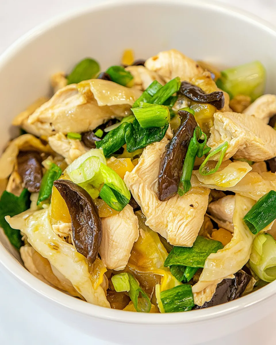 Easy Moo Shu Chicken Bowls food shot