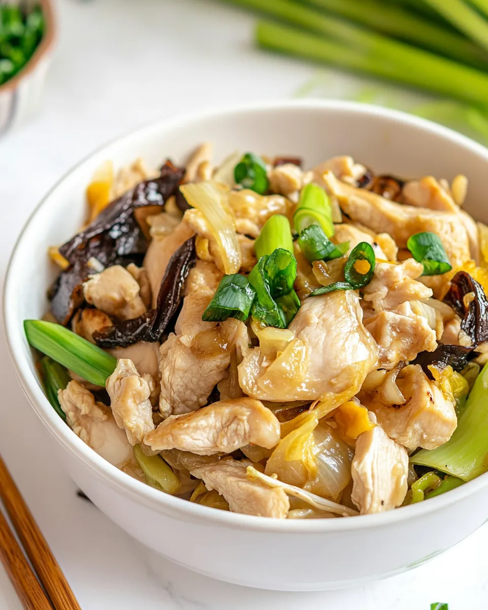 Delicious Moo Shu Chicken Bowls plate image