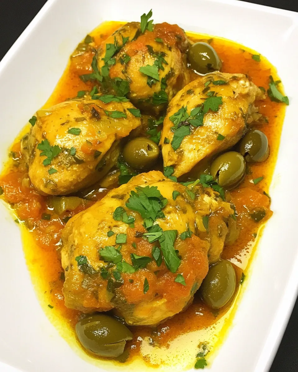Classic Moroccan Lemon Chicken with Olives image