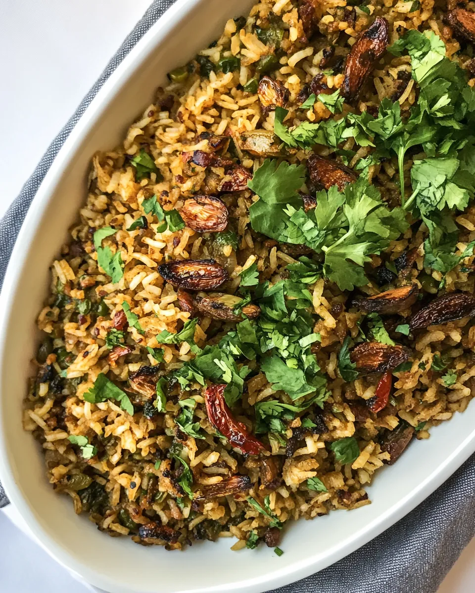 Healthy Mujadara Recipe (Lebanese Rice) shot