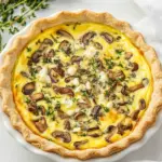 Homemade Mushroom and Goat Cheese Quiche photo