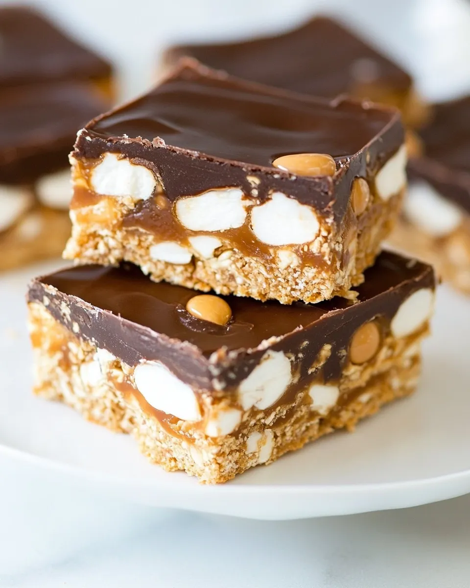 Tasty No-Bake Chubby Hubby Bars shot