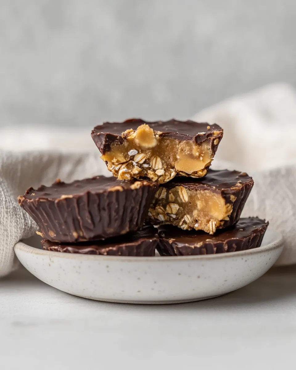 Quick No-Bake Oatmeal Peanut Butter Cups dish photo