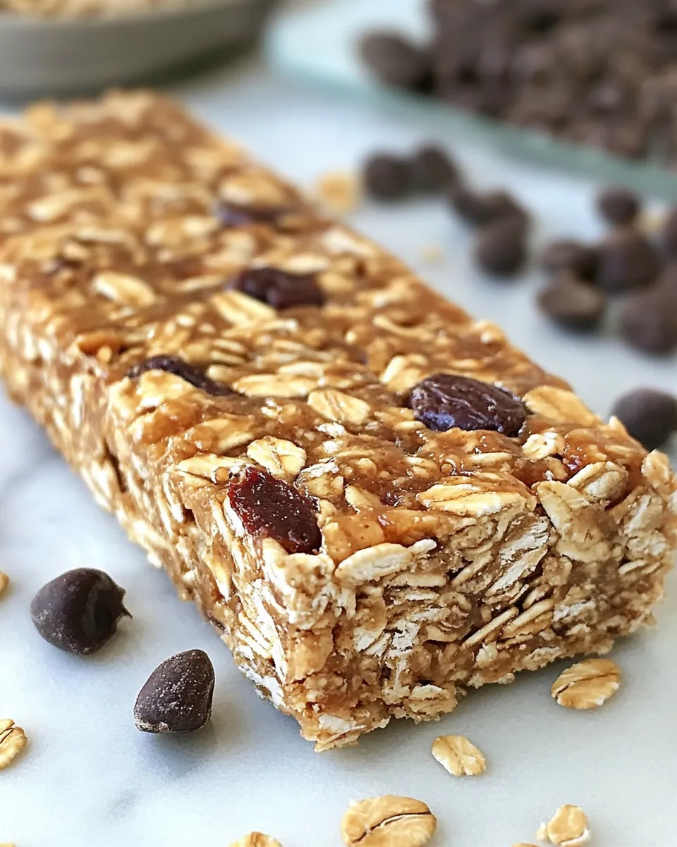 Homemade No-Bake Peanut Butter Granola Bars photo