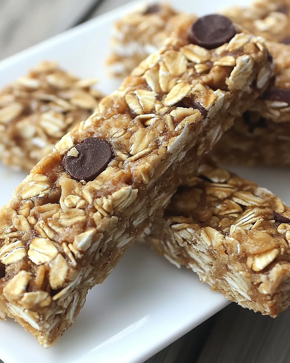 Easy No-Bake Peanut Butter Granola Bars recipe photo