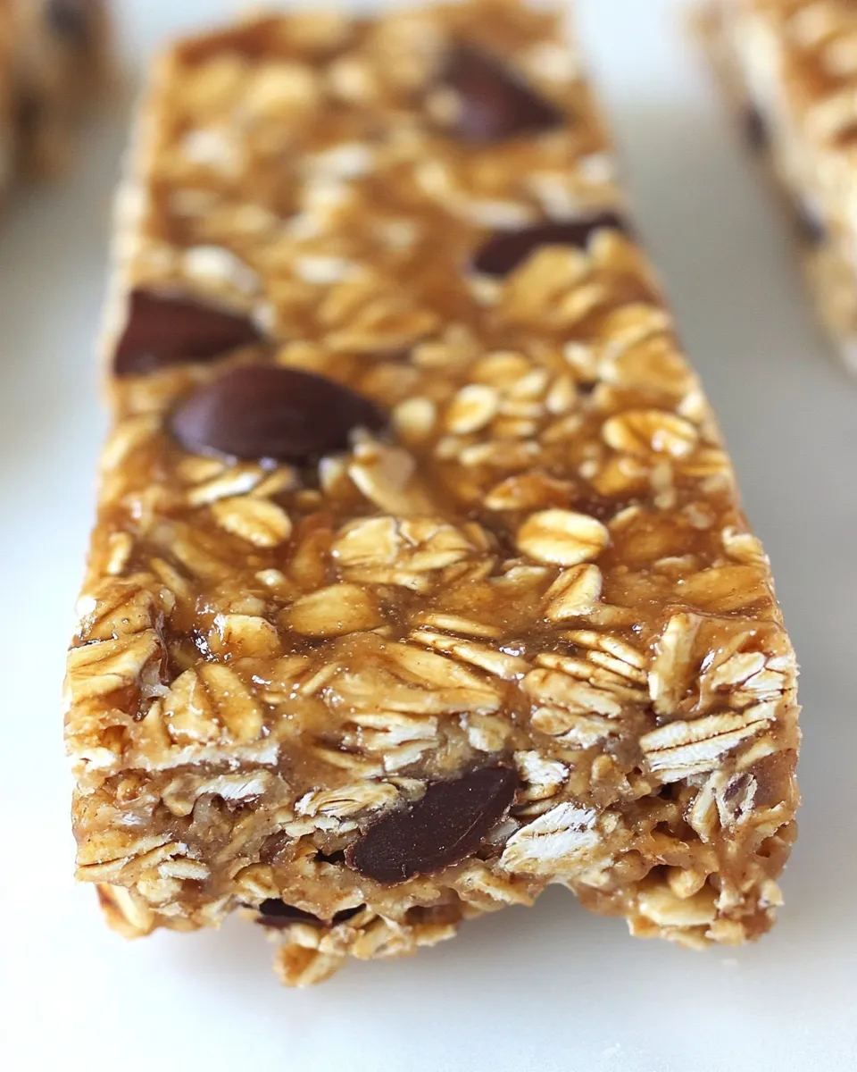 Delicious No-Bake Peanut Butter Granola Bars shot