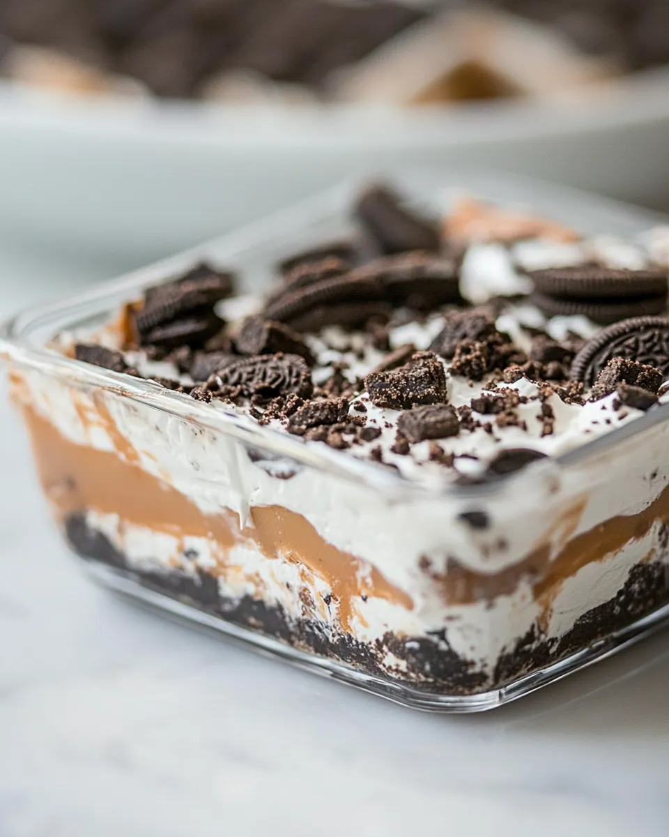 Delicious No Bake Heavenly Oreo Dessert image