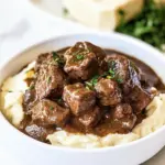 Homemade No Peek Beef Tips food shot