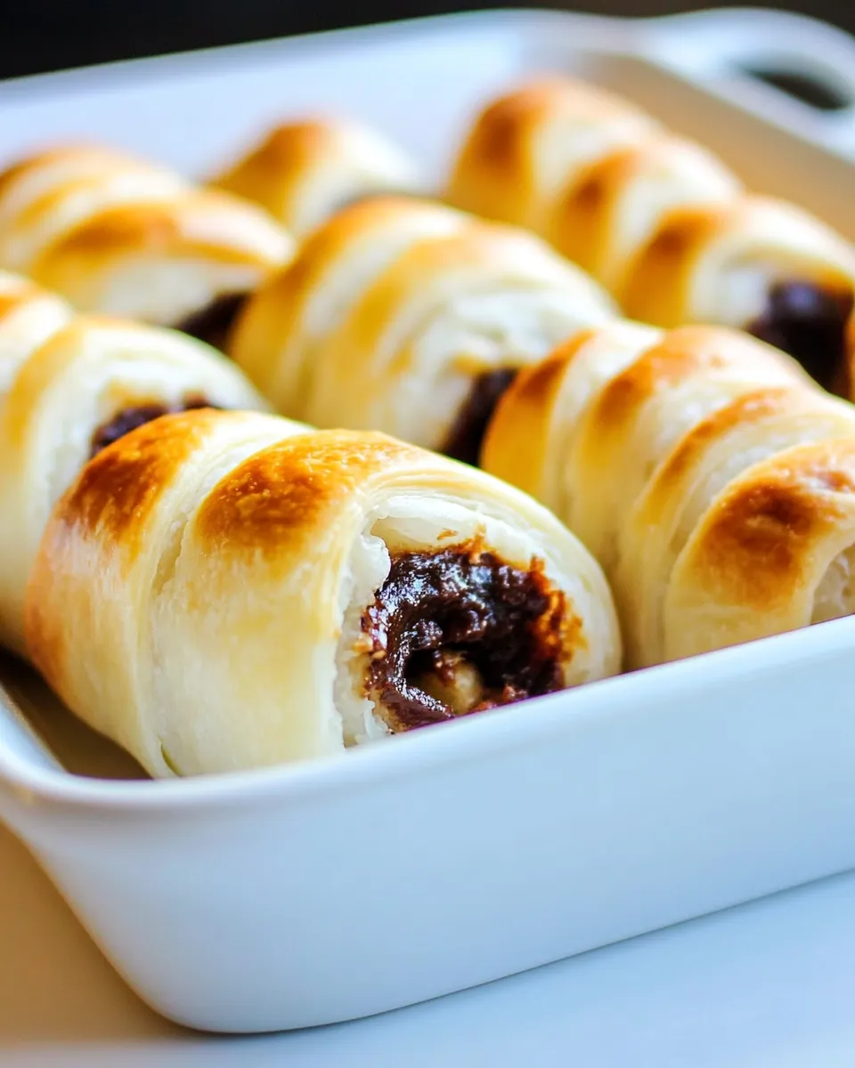 Delicious Nutella Stuffed Rolls plate image
