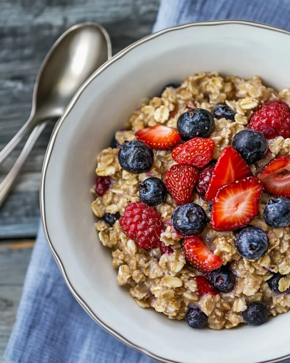 Classic OATMEAL WITH BERRIES image