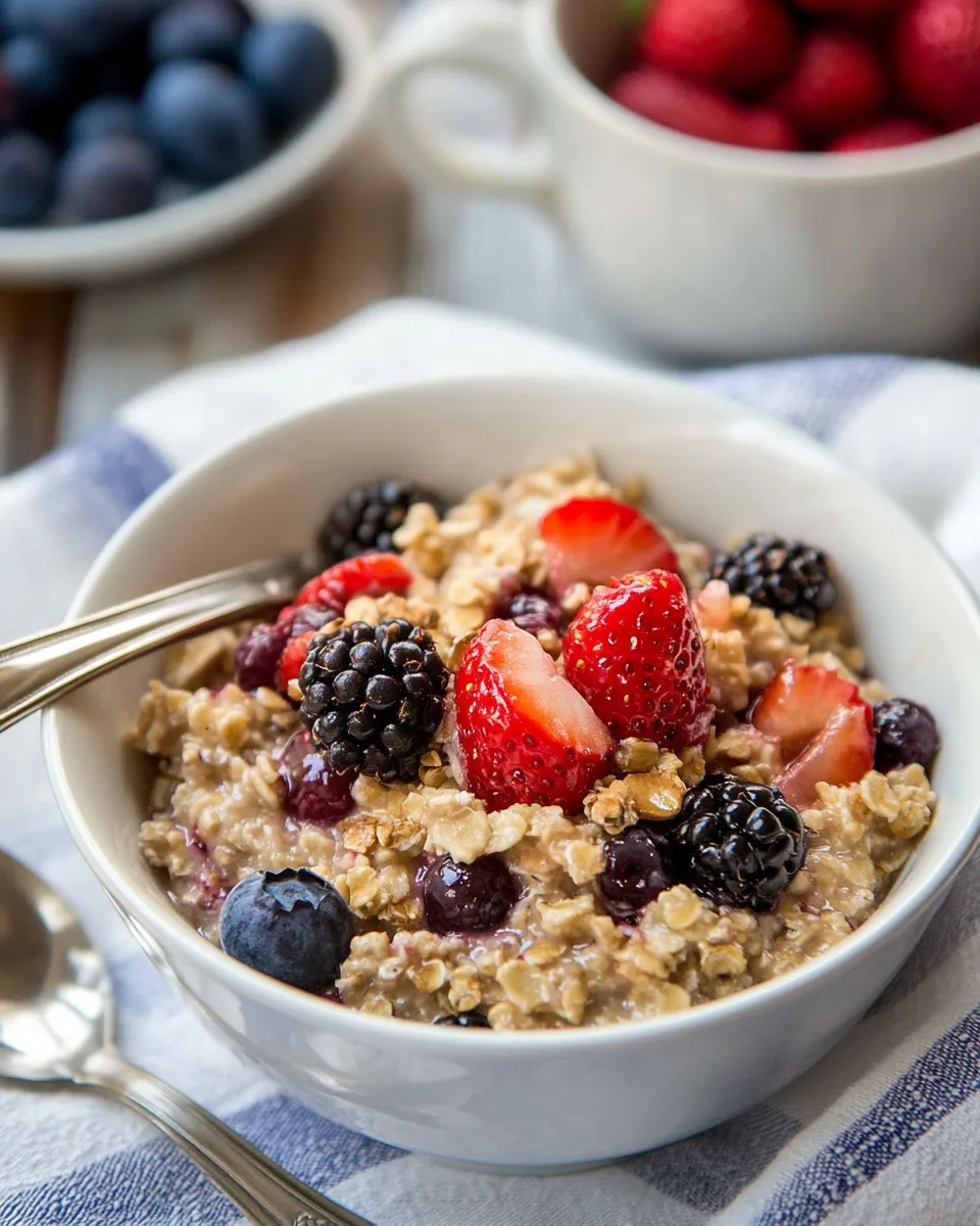 Easy OATMEAL WITH BERRIES recipe photo