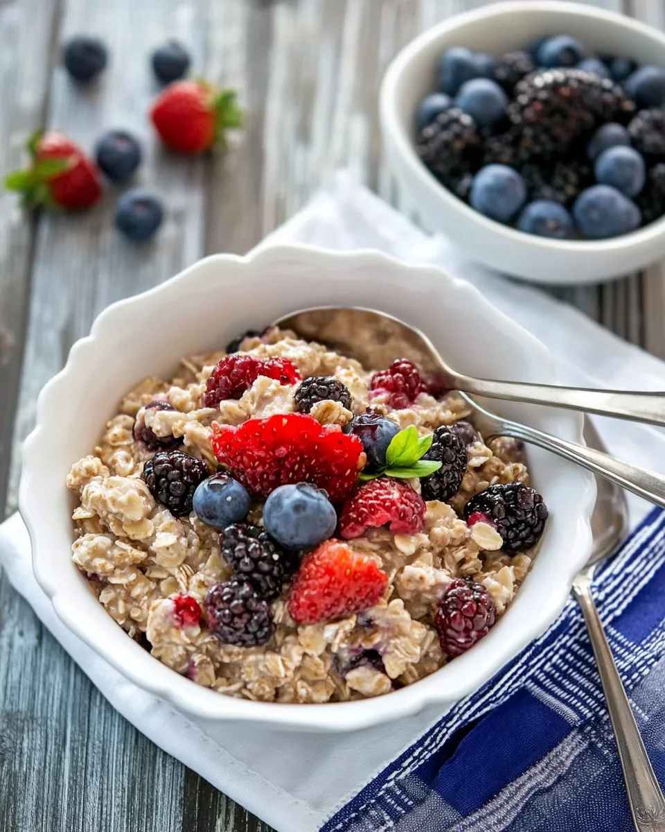 Delicious OATMEAL WITH BERRIES shot