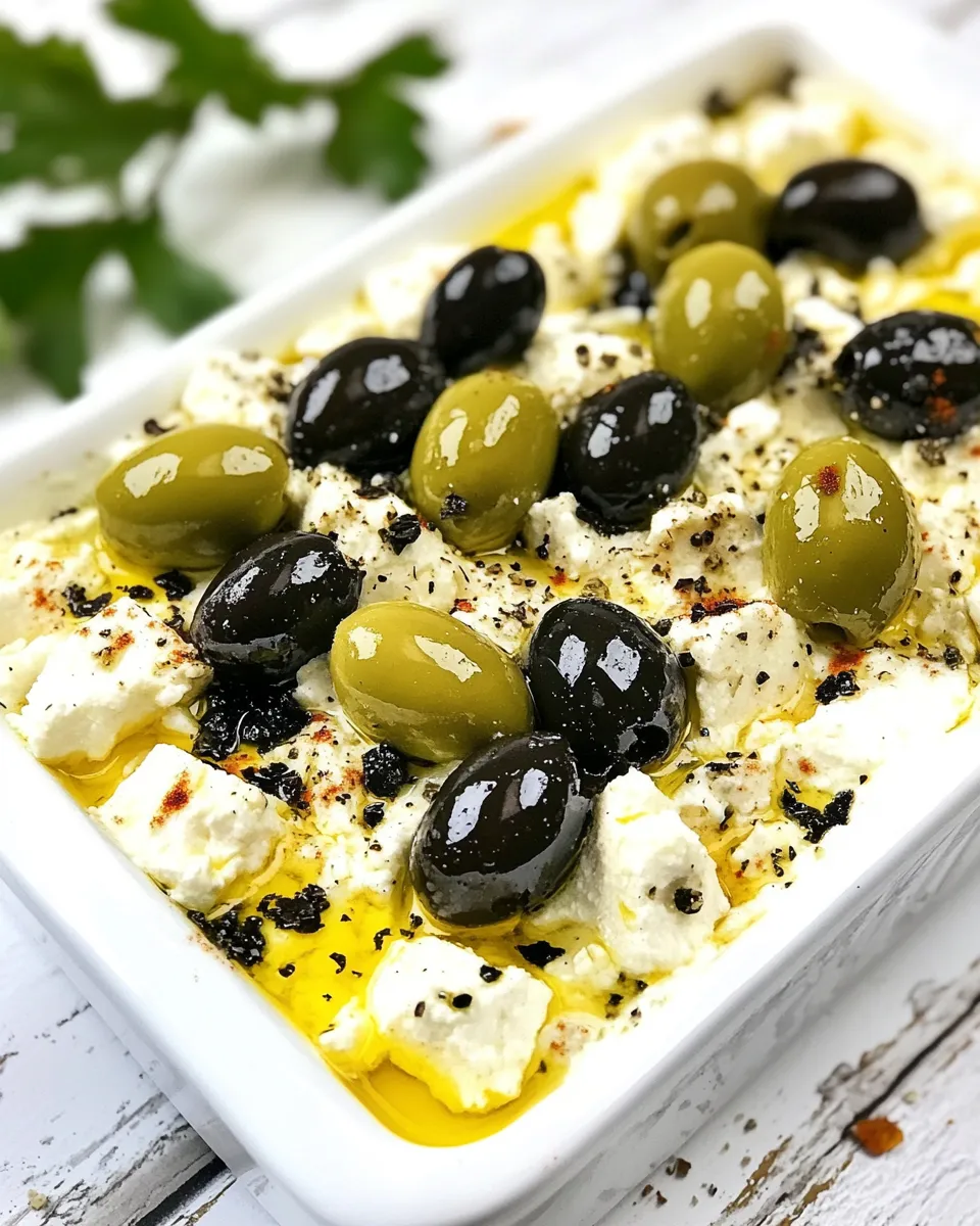 Delicious Olive Feta Dip shot