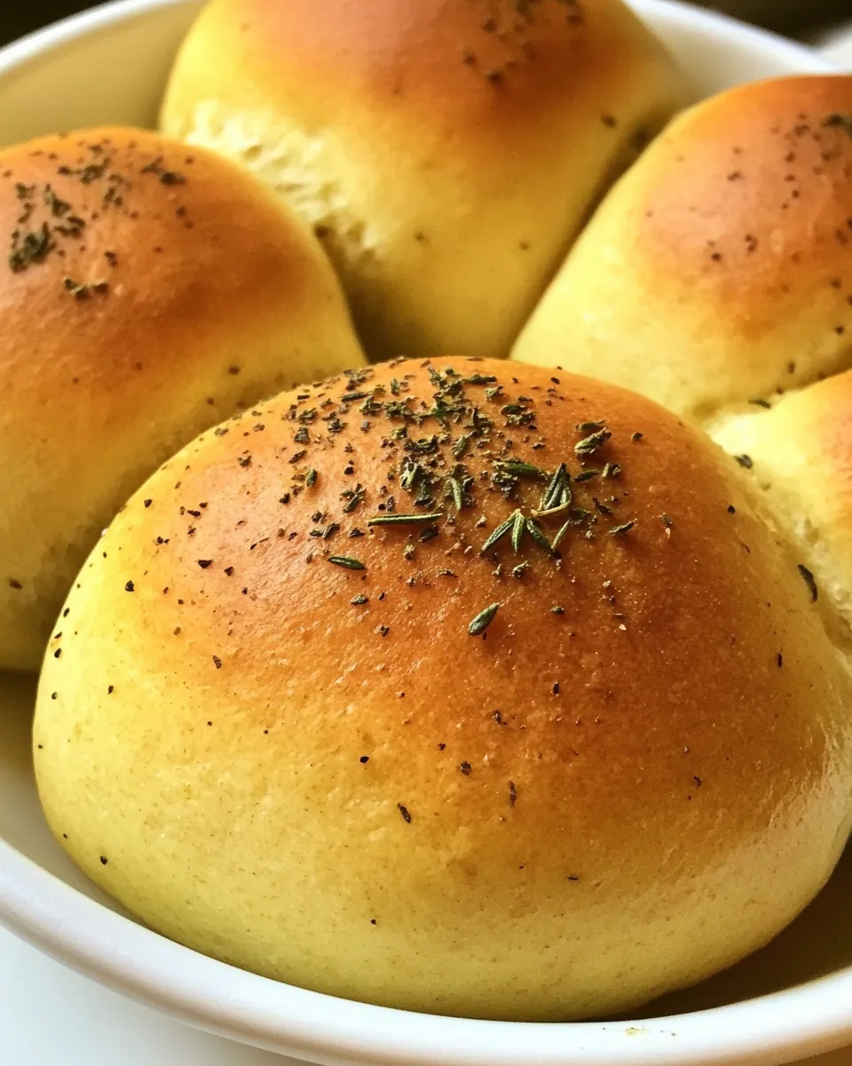 Delicious Olive Oil and Rosemary Rolls shot