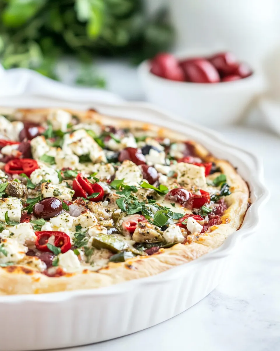 Classic One-Dish Greek Pizza image