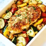 Easy One Pan Crispy Parmesan Garlic Chicken with Vegetables photo
