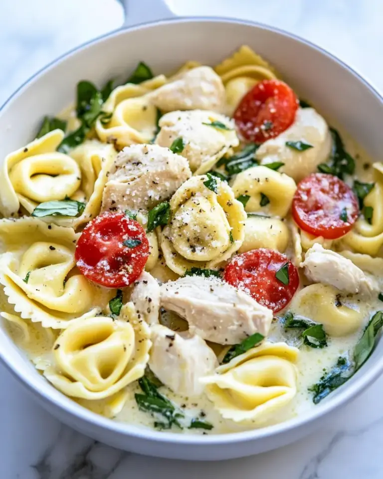 Easy One Pot Creamy Parmesan Chicken Tortellini photo