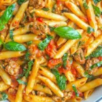 Easy One Pot Italian Sausage and Tomato Basil Pasta photo